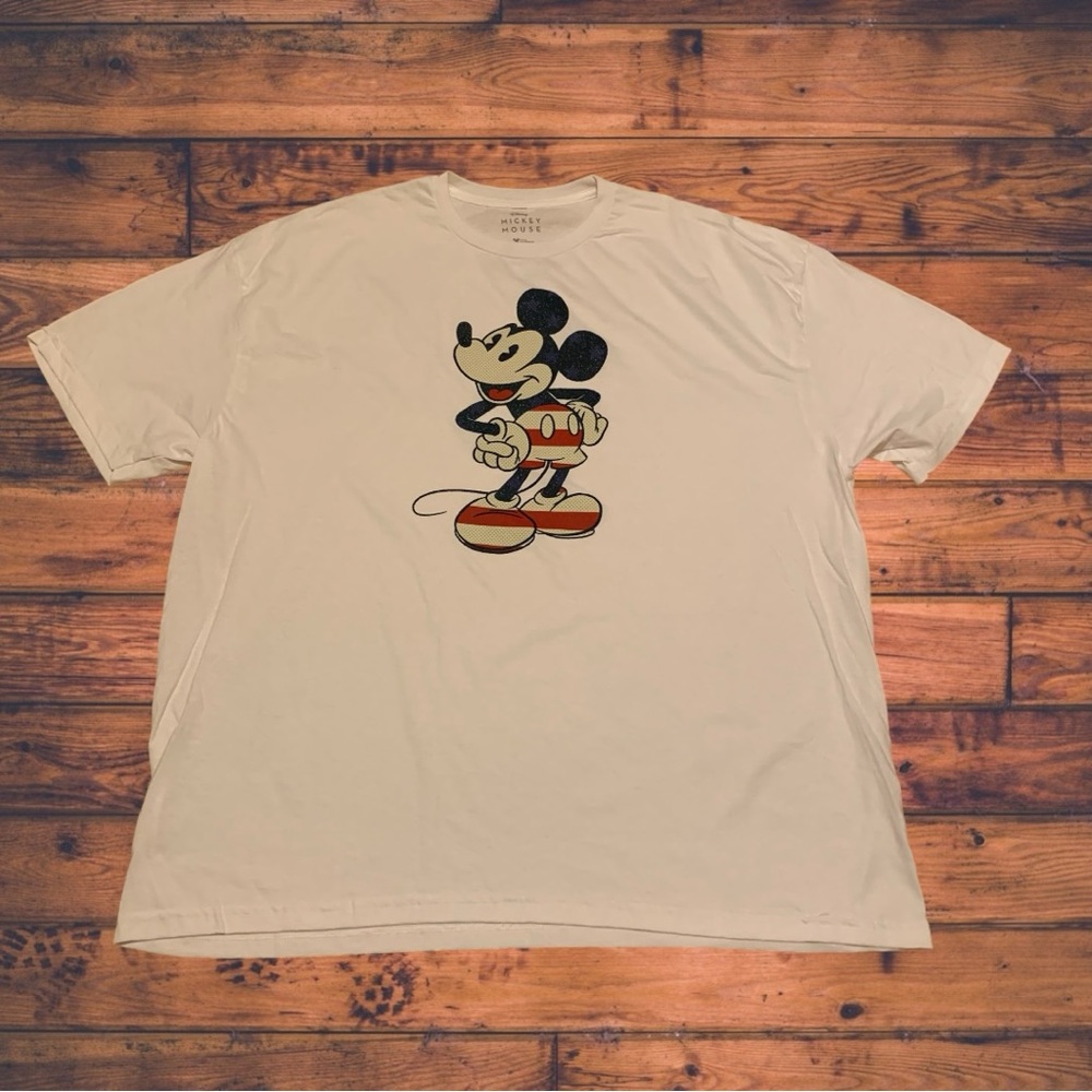 Disney Mickey Mouse Summer Shirt Vintage Style American Flag Fourth of July